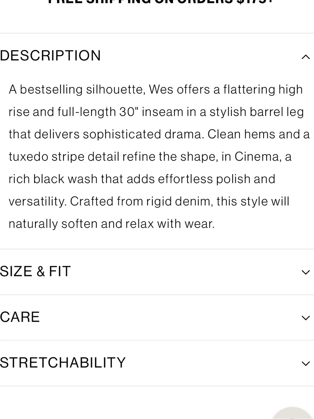 NWT Pistola WES HIGH RISE BARREL JEAN - CINEMA - Picture 9 of 9